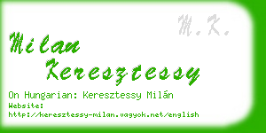 milan keresztessy business card